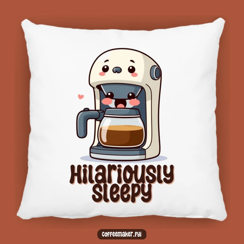 Funny Kawaii Coffee Maker Pillow: Cozy Laugh, Hilarious Comfort Accent