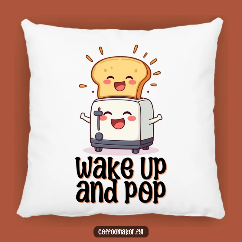 Funny Toaster Toast Explosion Pillow - Comfy Laughing Character Decor