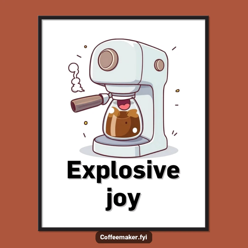 Funny Coffee Maker Excitement Art - Instant Energetic Decor Gift