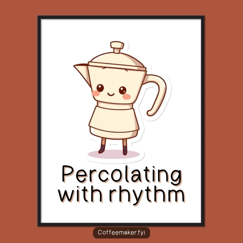 Funny Coffee Pot Shuffle Digital Art: Instant Groove for Your Walls