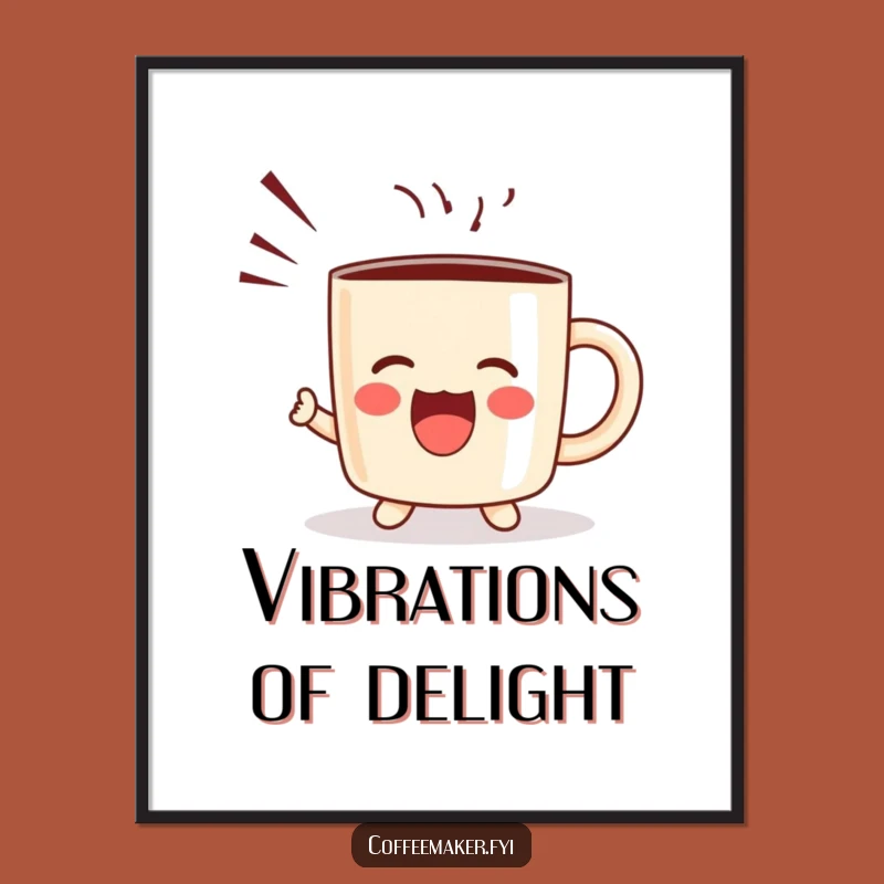 Funny Kawaii Coffee Mug Digital Art - Instant Joyful Shout Decor