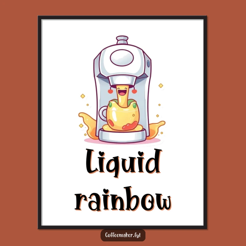 Funny Coffee Maker Sparkling Art - Instant Cheerful Home Decor Gift