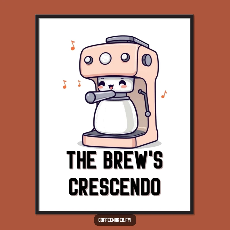 Funny Coffee Maker Conductor Digital Art: Humorous Decor for Music and Coffee Fans!