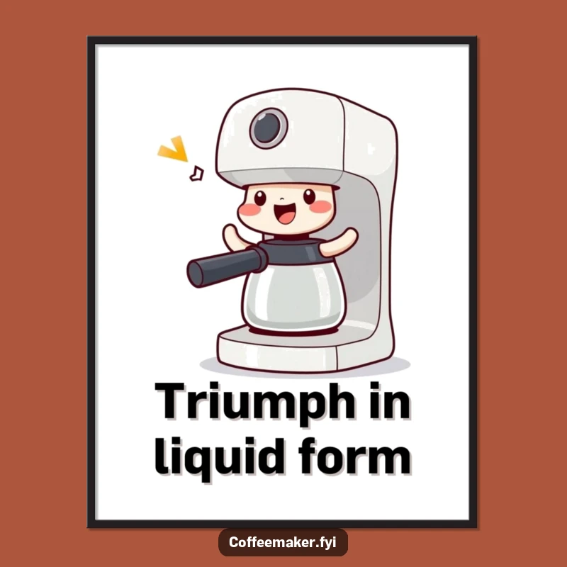 Funny Victorious Coffee Maker Digital Art: Shimmy Decor, Instant Gift!