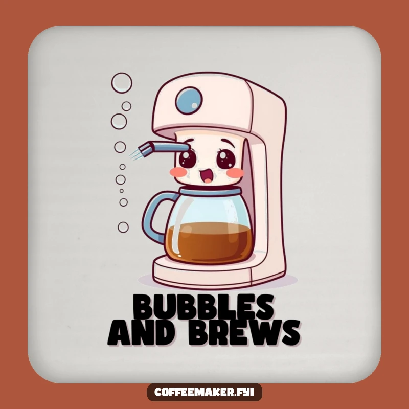 Funny Surprised Coffee Maker Coaster Set - Protect Surfaces from Bubbly Mishaps