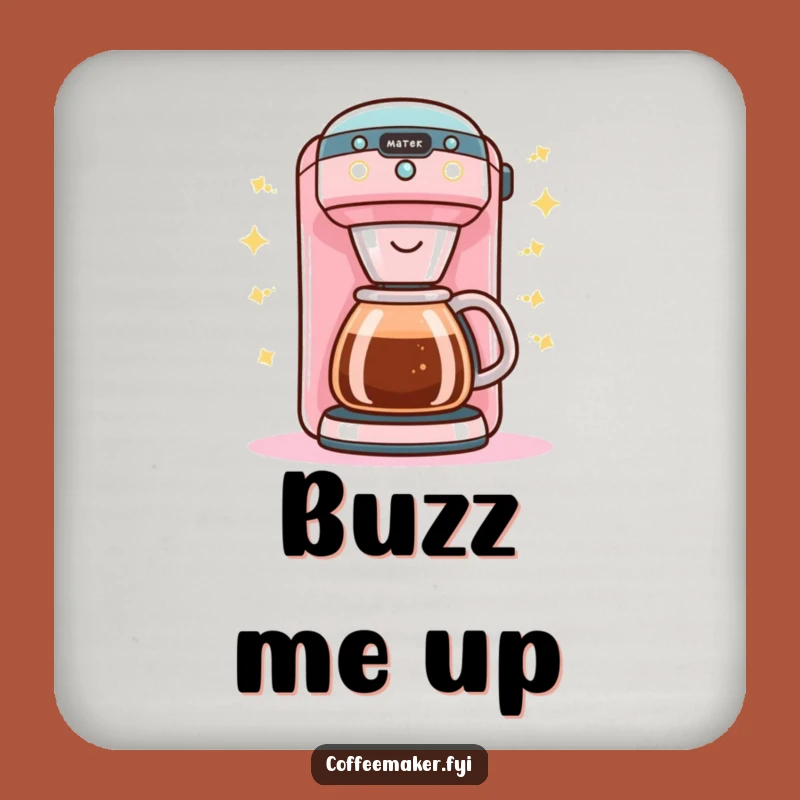 Funny Kawaii Coffee Maker Coaster - Buzzing Style!