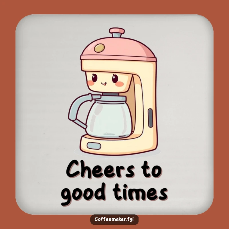 Funny Cheering Coffee Maker Coaster: Spout Cheer, Protect!