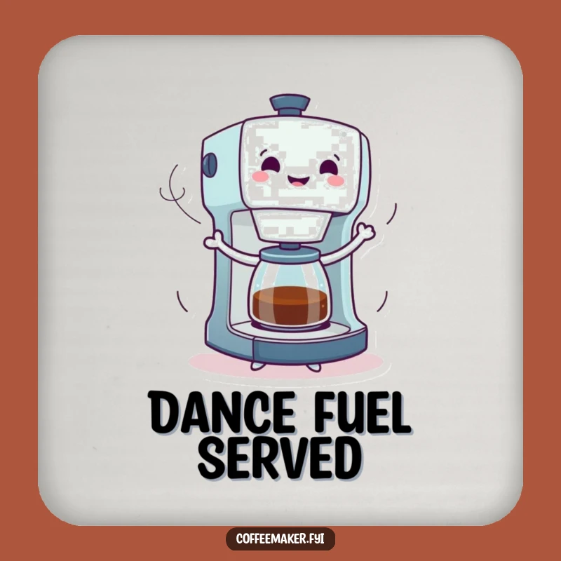 Funny Dancing Coffee Maker Drink Coaster: Protect Surfaces with Humorous Flair!