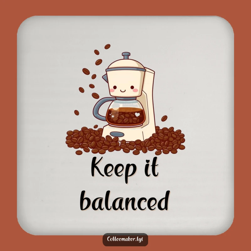 Funny Coffee Maker Coaster - Hilarious Bean Juggling Protection, Perfect Humorous Gift