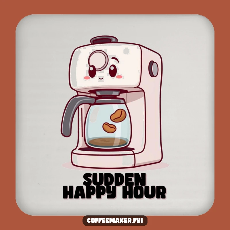 Funny Coffee Maker Drink Coaster: Jumping Bean Surprise, Table Protection