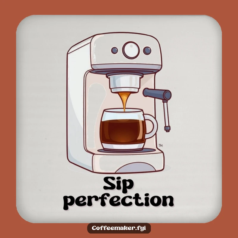 Funny Coffee Maker Drink Coaster: Perfect Brew Dispensing, Surface Protection