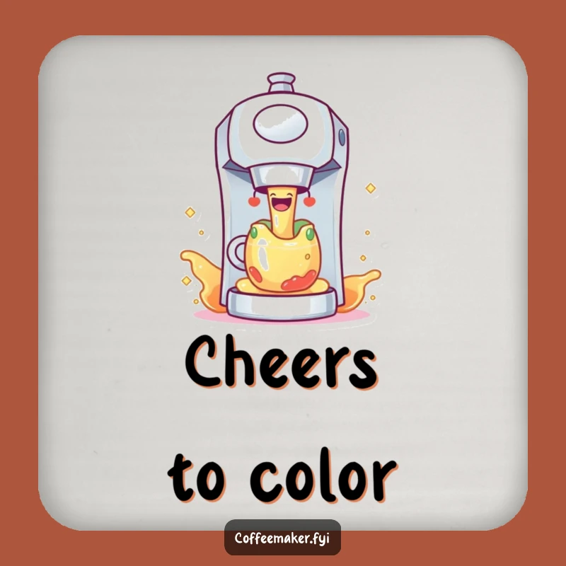 Funny Coffee Maker Sparkling Coaster - Bar Gift for Coffee Lovers