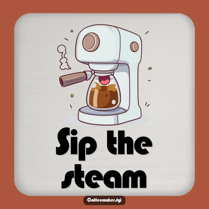 Funny Coffee Maker Sputtering Coaster - Bar Gift for Coffee Lovers