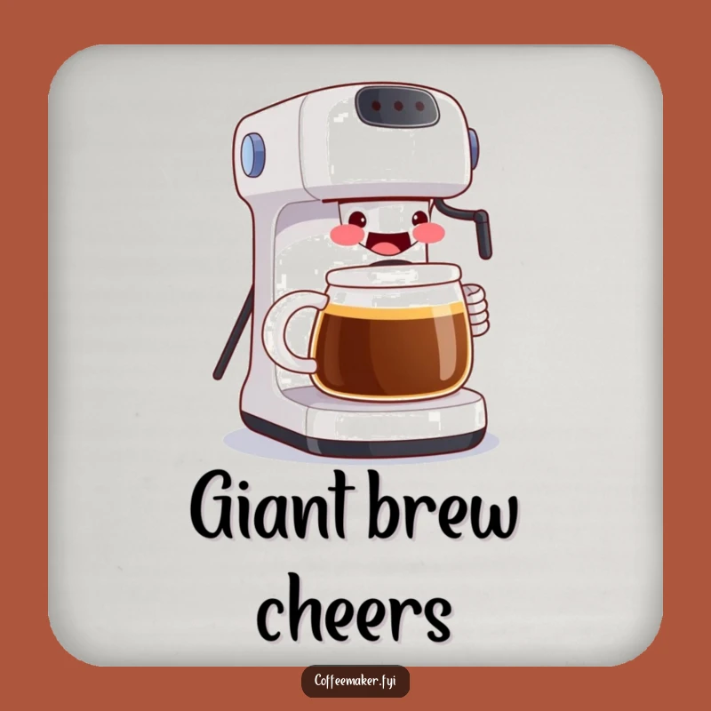 Funny Grinning Coffee Maker Coaster: Serve Up Style and Protection!