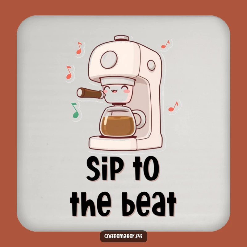 Funny Musical Coffee Maker Coaster: Notes & Protection, Gift!