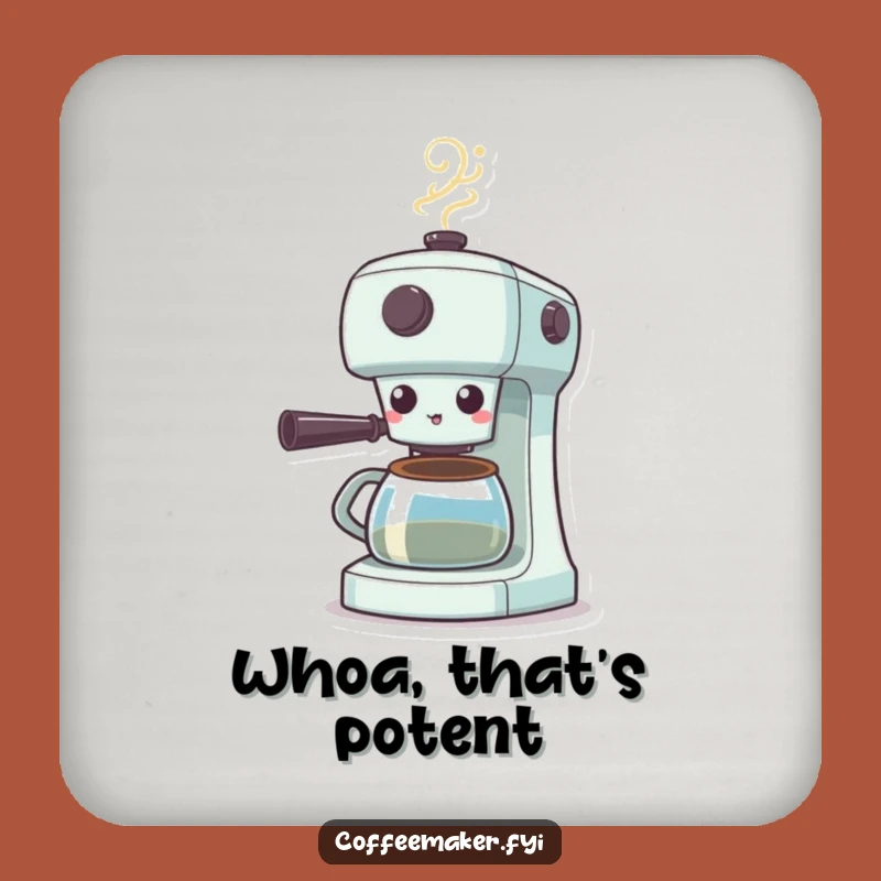 Funny Surprised Coffee Maker Coaster: Steamy Shock Protection, Gift!