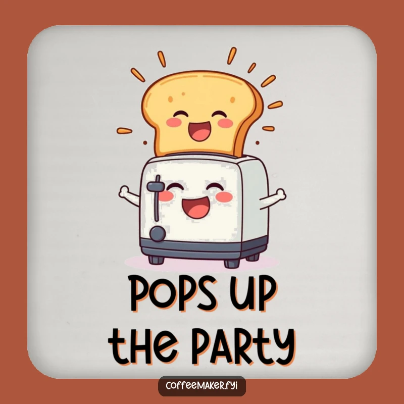 Funny Toaster Toast Explosion Coaster - Hilarious Table Protector Gift