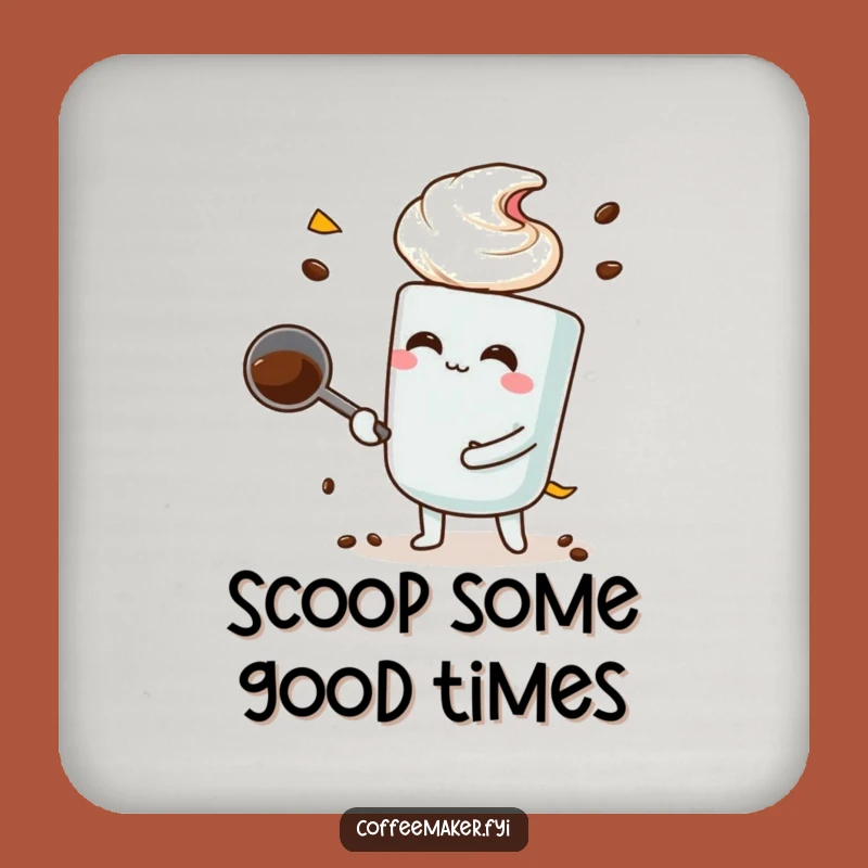 Funny Coffee Scoop Coaster: Big Scoop Protection for Surfaces
