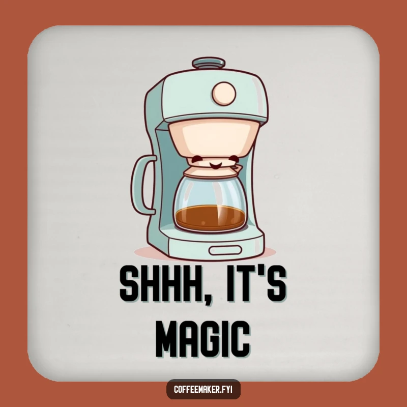 Funny Coffee Maker Peeking Coaster - Bar Gift for Coffee Lovers