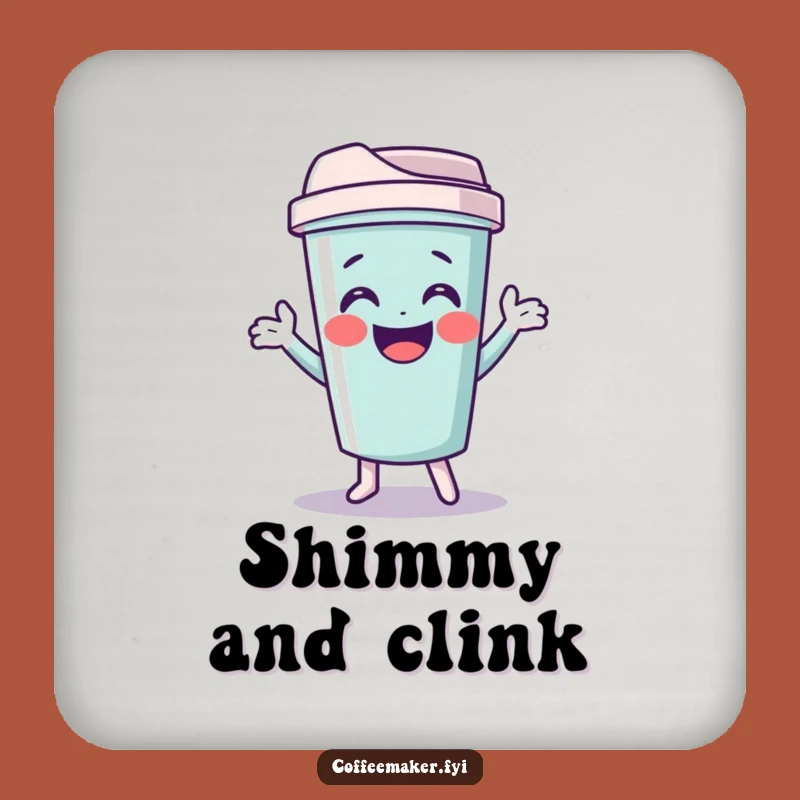Funny Travel Mug Coasters: Giggling Shimmy Set for Table Protection