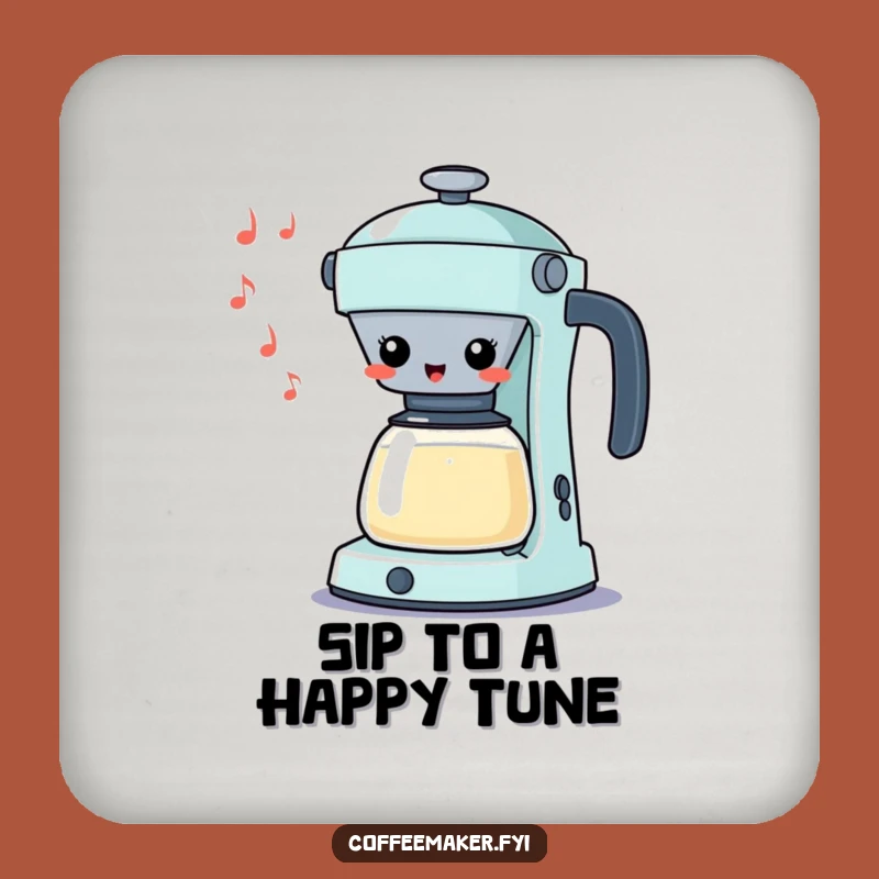 Funny Kawaii Percolator Coaster Set - Whistling Tune Protector