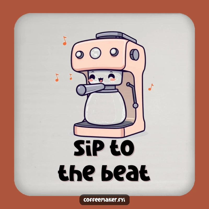 Funny Coffee Maker Conductor Drink Coaster: Protect Surfaces with Musical Coffee Humor!
