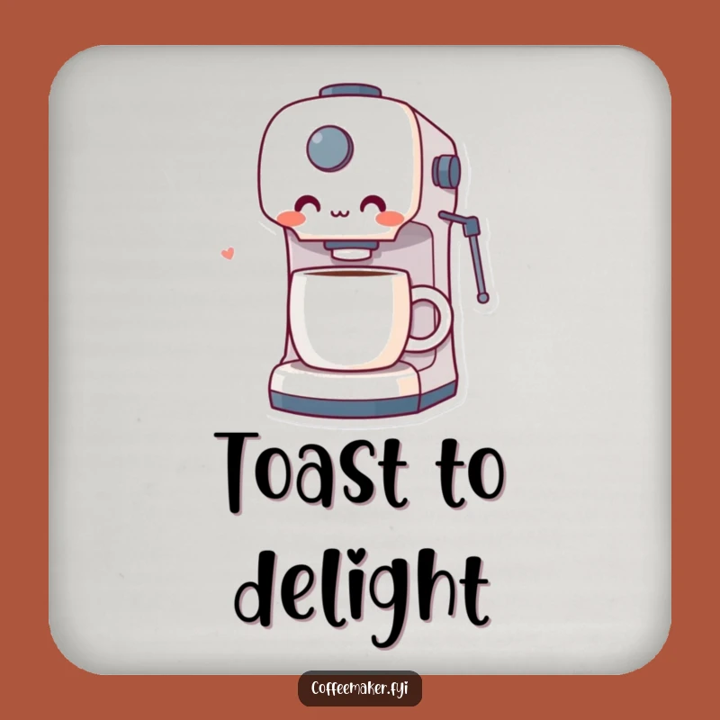 Funny Surprised Coffee Maker Drink Coaster: Protect Surfaces with Delightful Brew Humor!