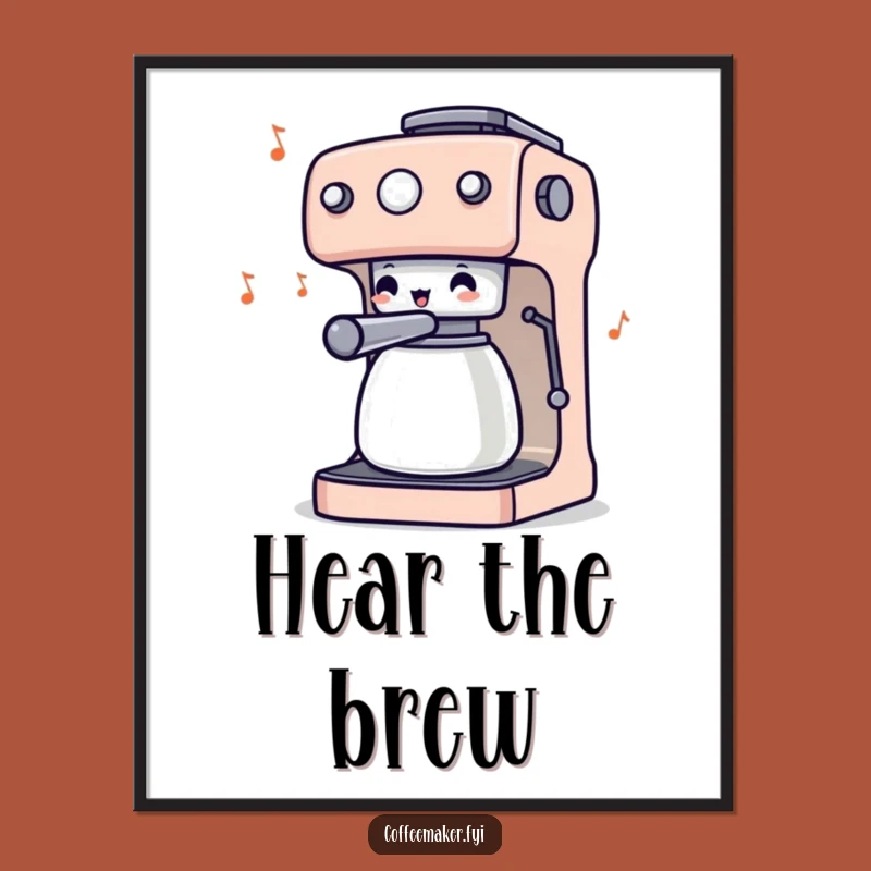Funny Coffee Maker Conductor Poster: Humorous Wall Art for Coffee and Music Lovers!