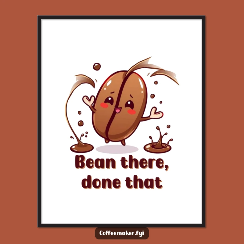 Funny Juggling Coffee Bean Poster: Add Artistic Skill to Your Walls