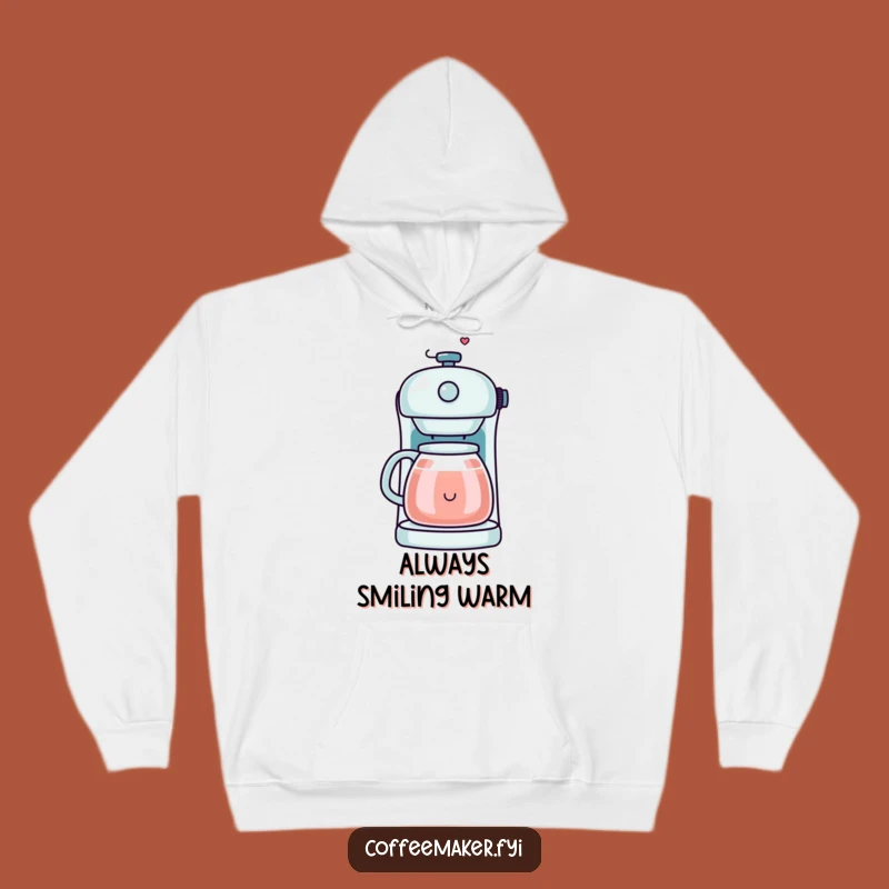 Cozy Funny Kawaii Coffee Maker Hoodie - Happy Steam Comfort, Stylish Gift