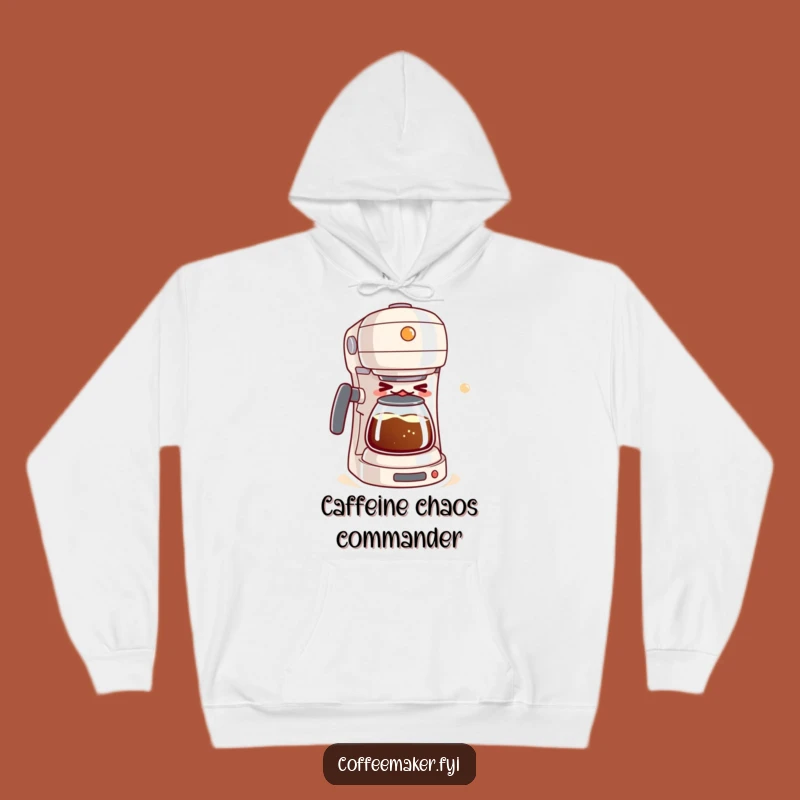 Cozy Funny Kawaii Coffee Maker Hoodie: Winking Brewer, Ultimate Comfort & Funny Gift!