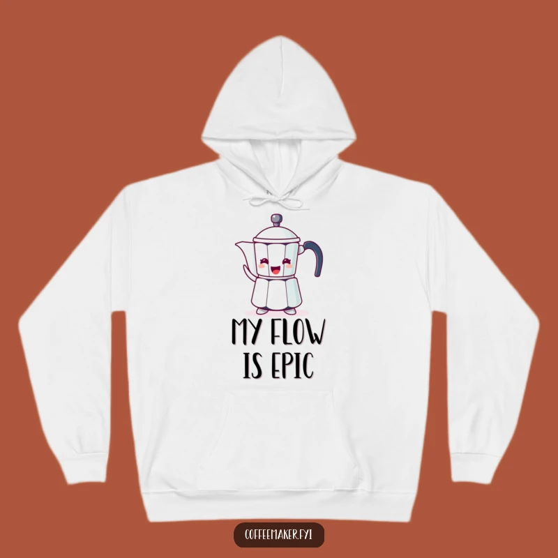Cozy Funny Coffee Pot Hoodie - Animated Spout Design