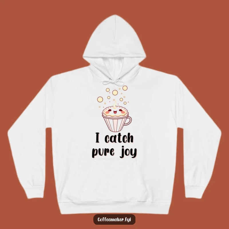 Cozy Funny Kawaii Coffee Filter Hoodie - Bubbly Comfort Gift