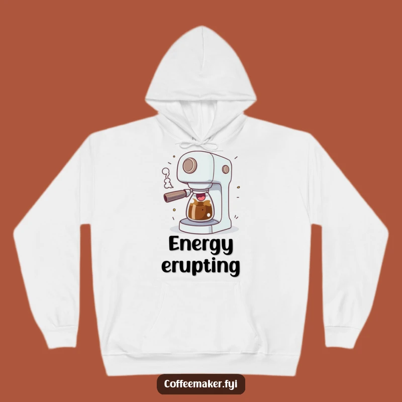 Funny Coffee Maker Sputtering Hoodie - Cozy Gift for Enthusiasts