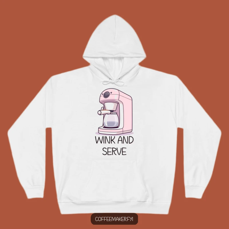 Funny Coffee Maker Hoodie - Winking Comfort & Style, Cozy Gift Idea