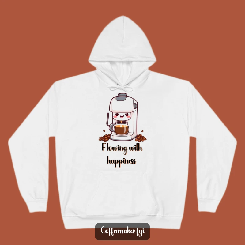 Funny Kawaii Coffee Maker Hoodie: Cozy Cheer, Warm Hilarious Gift