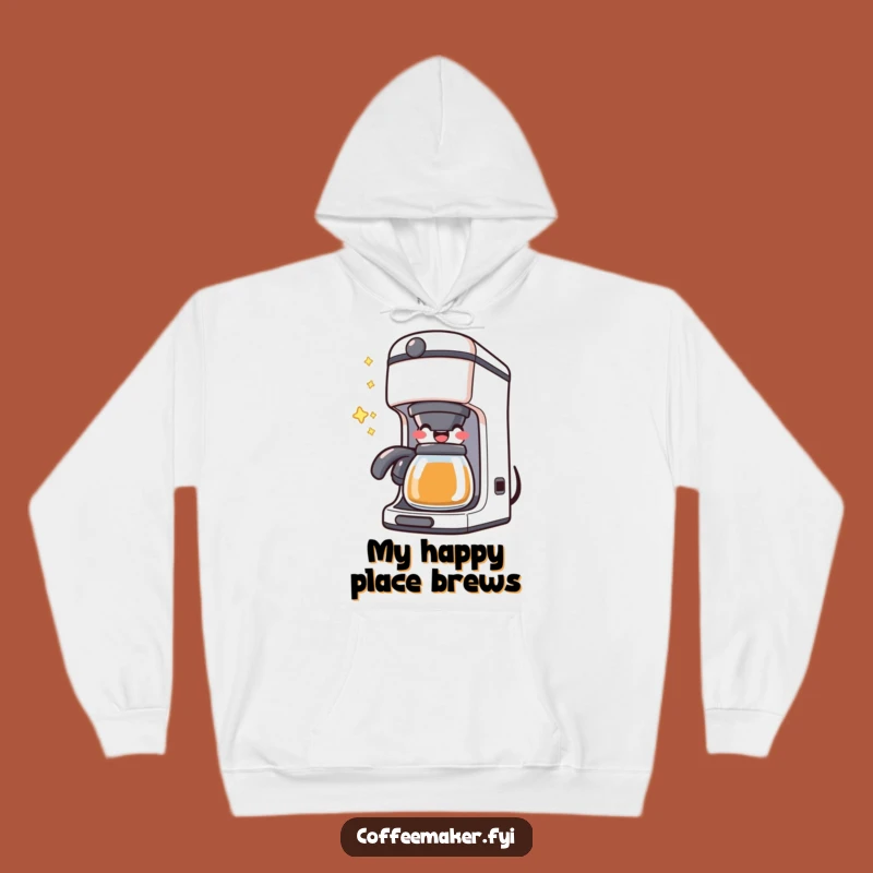 Funny Kawaii Coffee Maker Hoodie: Cozy Joy, Warm Hilarious Comfort