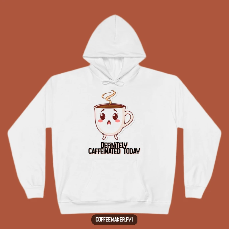 Funny Surprised Coffee Cup Hoodie: Cozy and Hilarious Gift for Cold Mornings