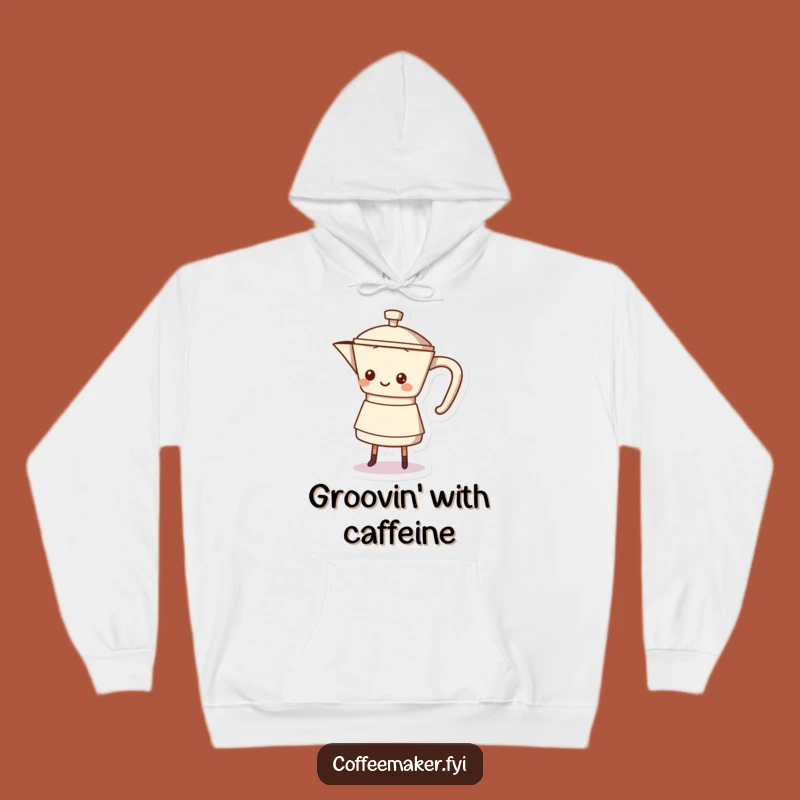Funny Coffee Pot Shuffle Hoodie: Stay Warm and Groovy All Day