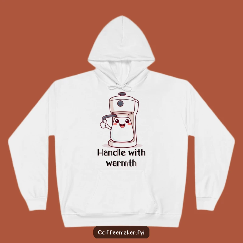 Funny Kawaii Coffee Maker Hoodie: Cozy Handle Hug, Warm Welcome Apparel, Ultimate Funny Gift