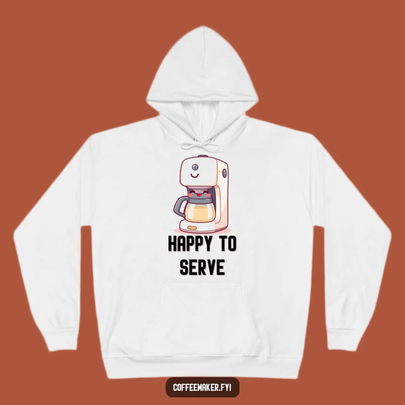 Cozy Funny Coffee Maker Hoodie: Happy Boiling Machine, Warm Gift