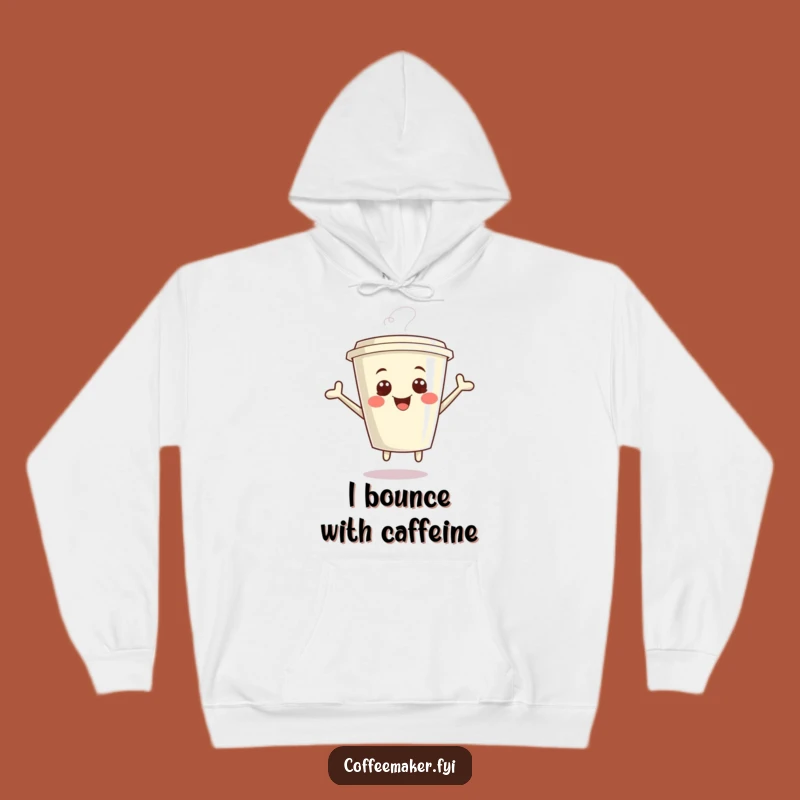 Cozy Funny Kawaii Coffee Cup Hoodie - Giggling Joyful Jumper Gift