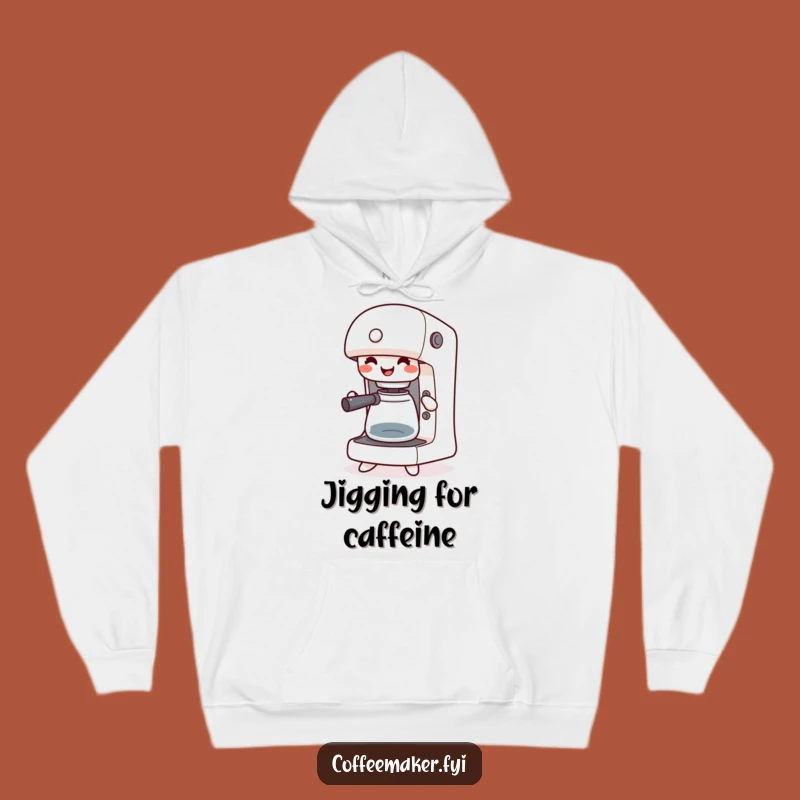 Cozy Funny Kawaii Coffee Maker Jig Hoodie: Dance with Warmth & Funny Cheer - Gift Idea!