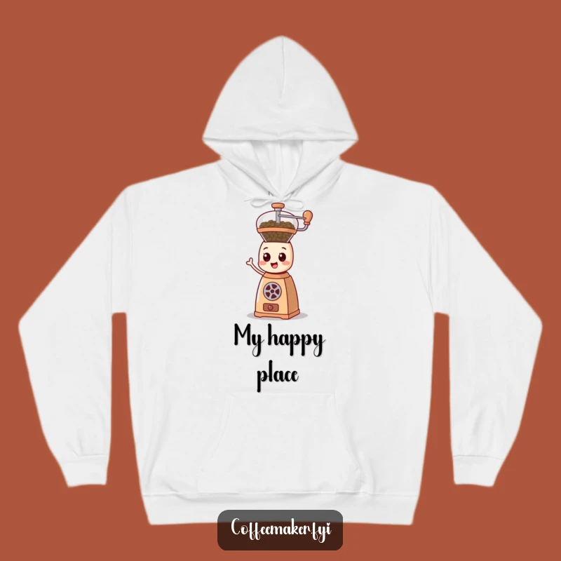 Funny Spinning Coffee Grinder Hoodie, Cozy and Energetic Wear for Coffee Lovers