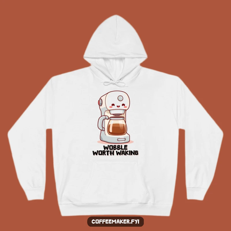 Funny Coffee Maker Wobble Hoodie: Cozy Up with Morning Merriment!