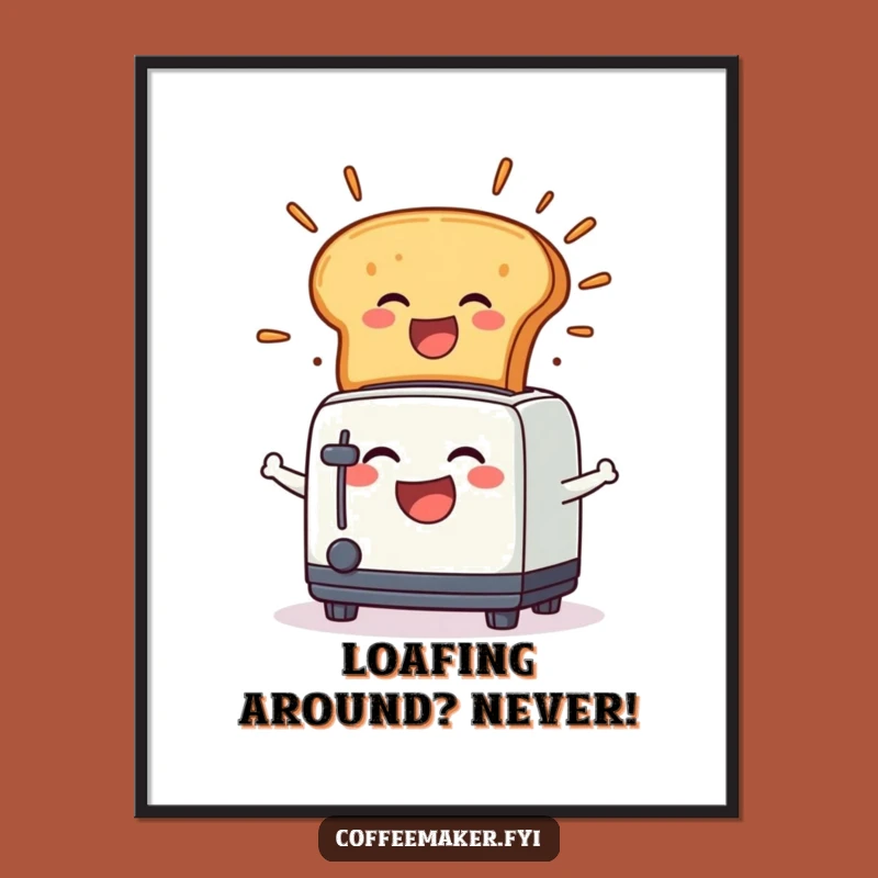 Funny Free Printable Wall Art: Laughing Toaster Explosion Downloadable Art for Kitchen Decor
