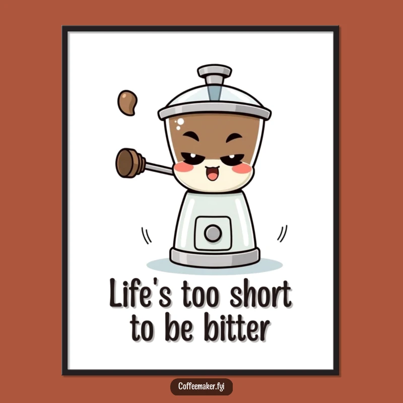 Funny Free Printable Wall Art: Spinning Coffee Grinder Downloadable Art for Energetic Decor