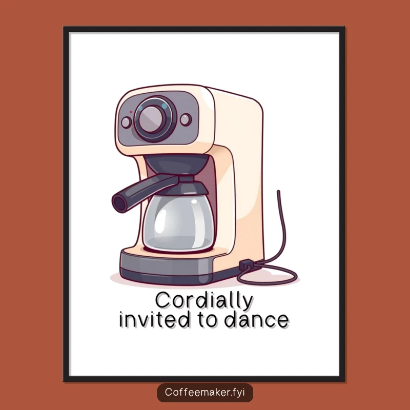 Get Your Groove On! Free Printable Wall Art: Dancing Coffee Maker!