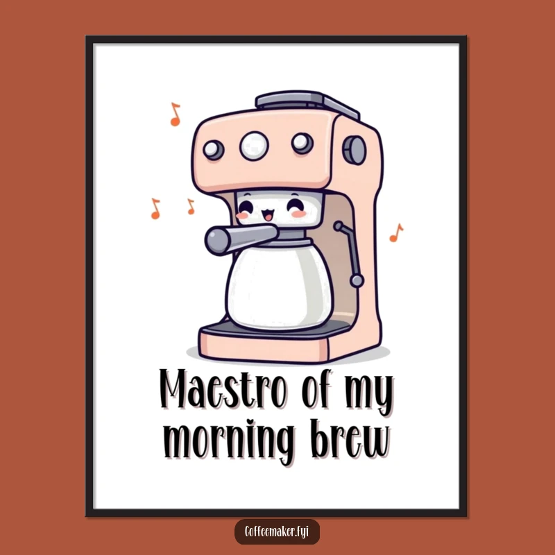 Free Printable Wall Art: Conducting Coffee Maker - Hilarious Downloadable Decor