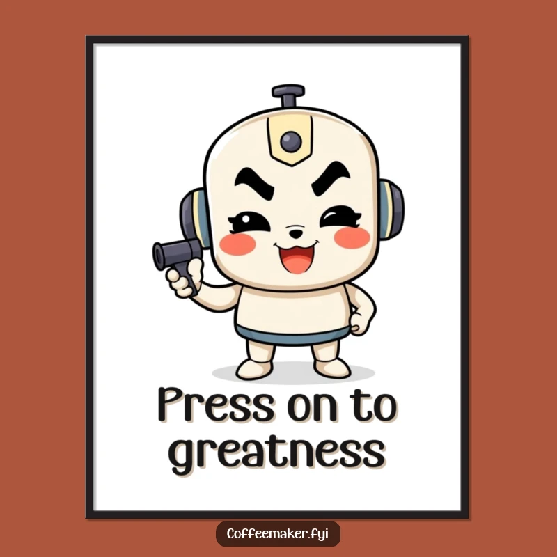 Funny Free Printable Wall Art: Determined French Press Downloadable Decor